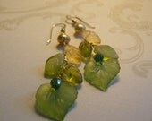 Pale Spring Green - Fresh Water Pearl - Nature Earrings on Gold Filled Earwires