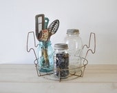50s vintage wire basket with handles--fruit basket, egg basket
