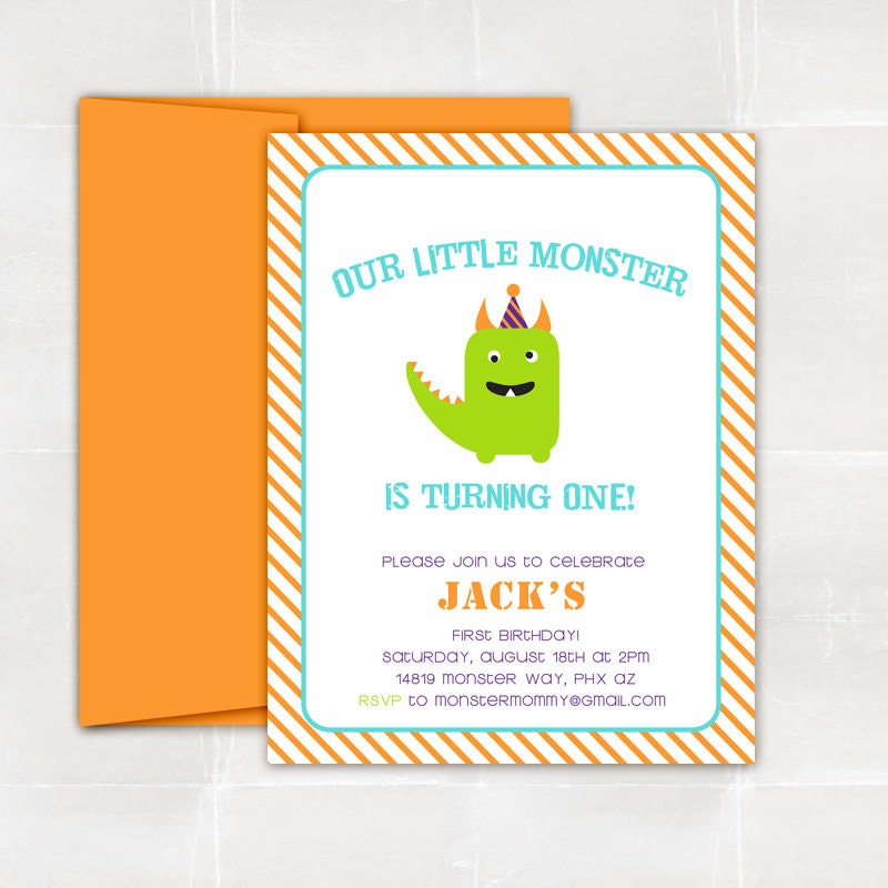 Little Monster Birthday Invitation Set and Party Collection Il_170x135