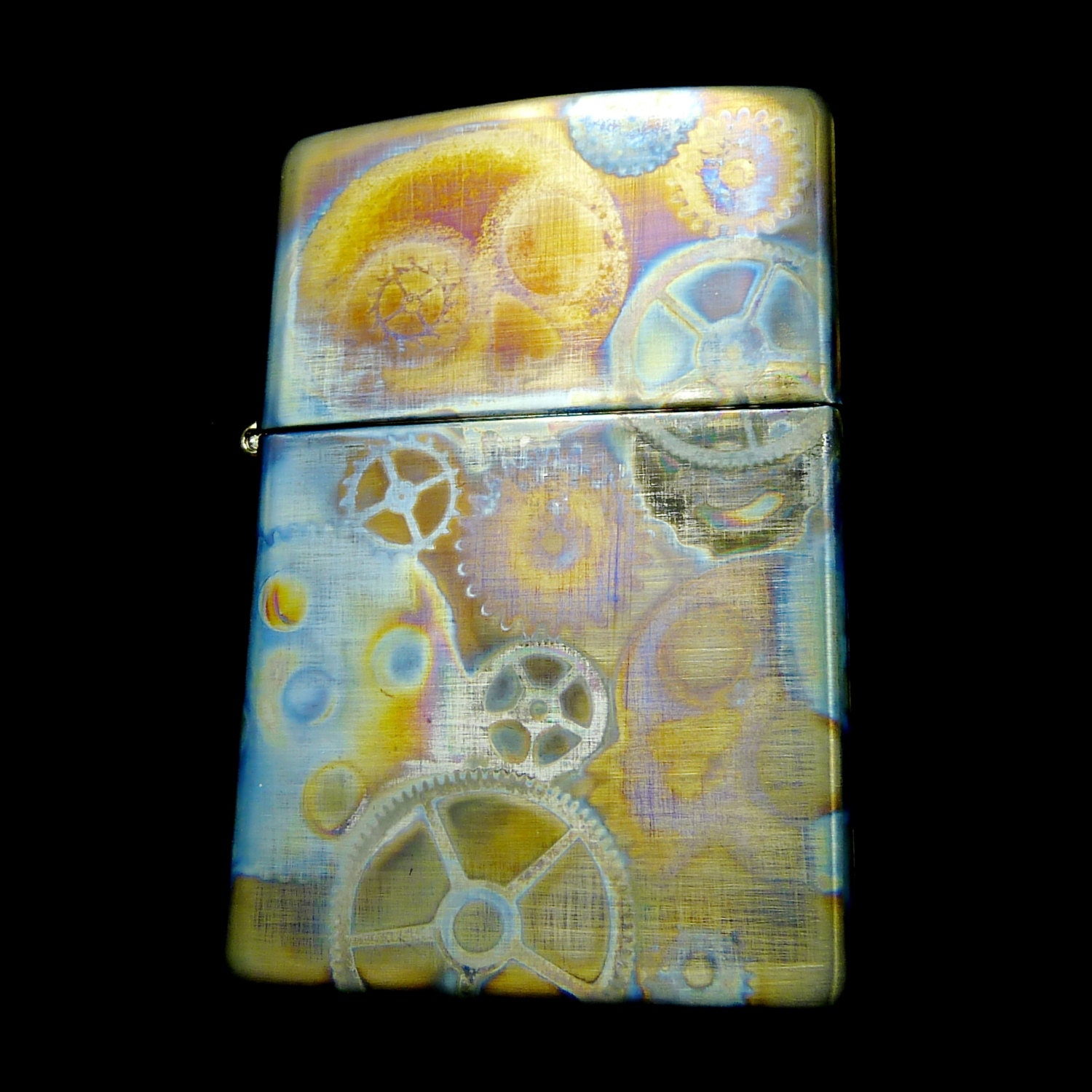 SKULLS and GEARS Cool Zippo Lighter. Gifts for Men