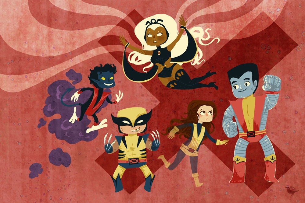 Uncanny Heroes 8x12 art print