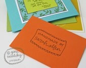 Banner Handwritten Artist Stamp in red rubber