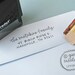Emerson Handwritten Address Stamp: your choice of self-inking or red rubber