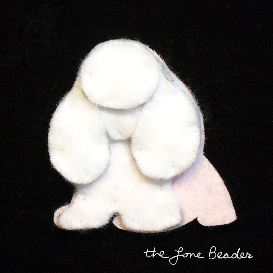 TOY POODLE Felt Dog Shape for Bead Embroidery, Crafting, or Embellishment