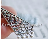 NEW - KORA Earrings - American Made Antique Sterling Silver Plated Brass Filigree - Sterling Silver Ear Wires