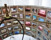 Holy Land, Israel travel lamp shade made from vintage 35mm slides