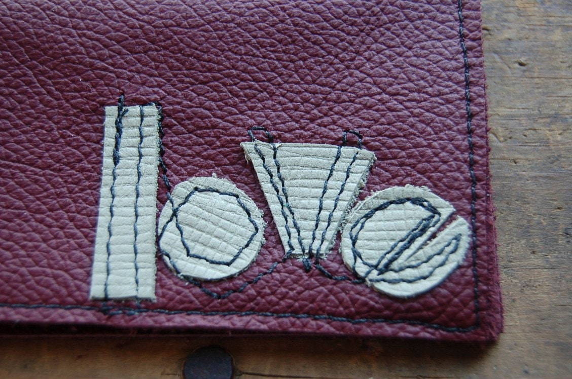 a little love repurposed leather card wallet