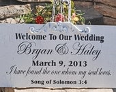 I have found the one my SOUL loves Wedding Sign 12x24 Personalized
