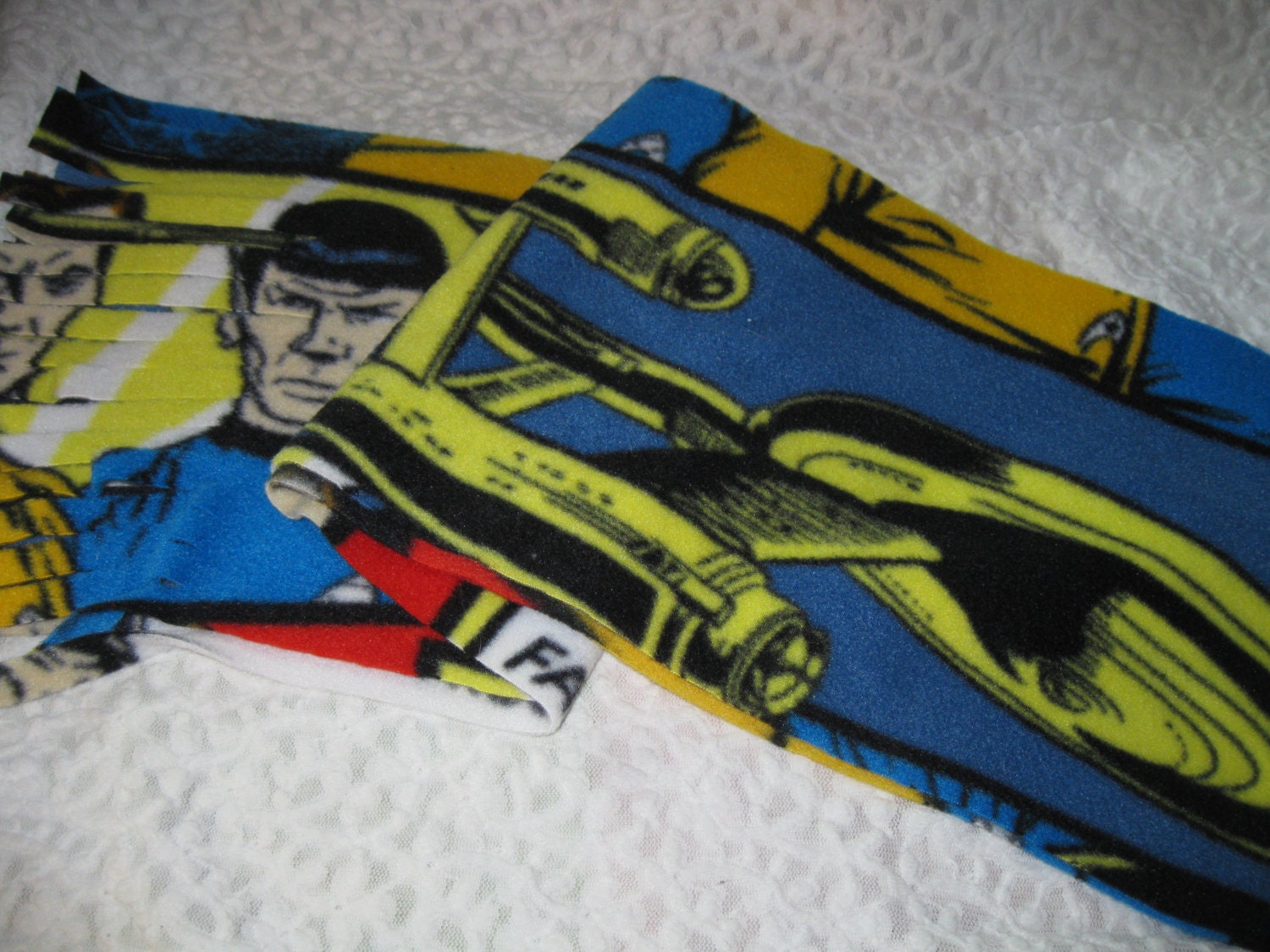 Only Two - Star Trek -  Winter Fleece Scarf Spock Dr. McCoy Bones Captain Kirk Enterprise