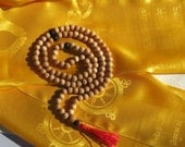 SALE: 18.00 108 Mala Wood Beads Meditation, Prayer, Yoga Necklaces, Mongolian Erkh