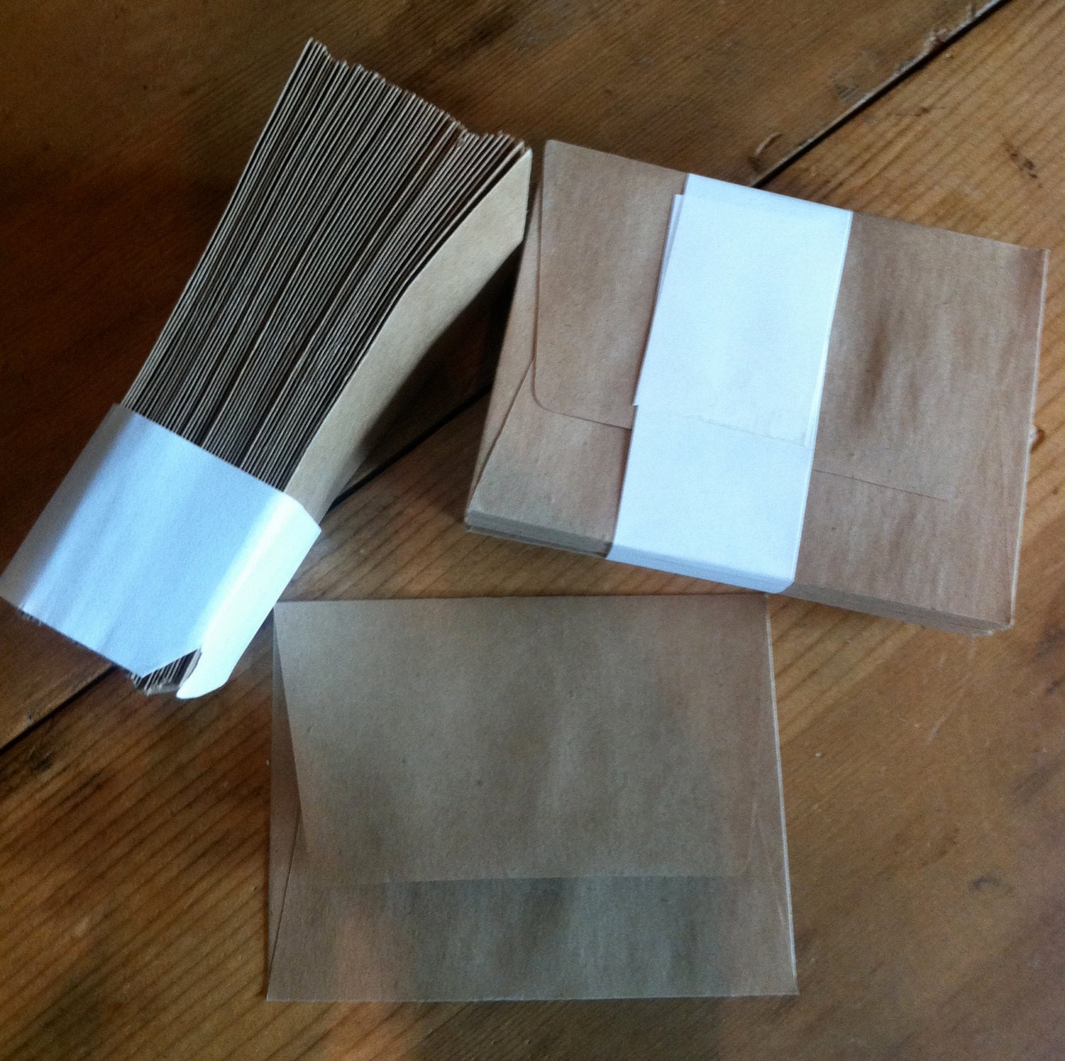 140 Kraft envelopes, 3.75" x 5"
