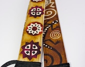 Funky Camera Strap-- "Tribal Art" reversible camera strap/neck strap for dslr cameras