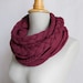 braided loop jersey in bordeaux, oxblood, 100% cotton