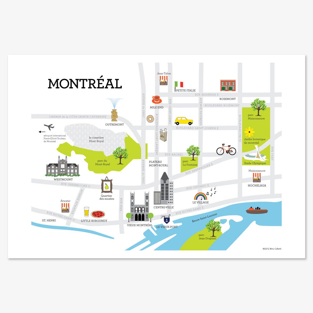 Illustrated Map of Montréal