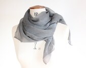 Gray Silk Chiffon Scarf SALE