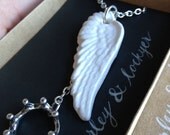 The Wing & The Crown Porcelain Necklace