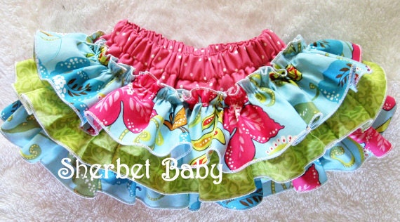 Hawaiian Luau Themed Sassy Pants Ruffled Bloomer Diaper Cover