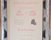 Fall Wedding Invitations . Wedding Invitations . Wedding Invites . Autumn Wedding Invitations . Tree Wedding Invitations - Nuts For You