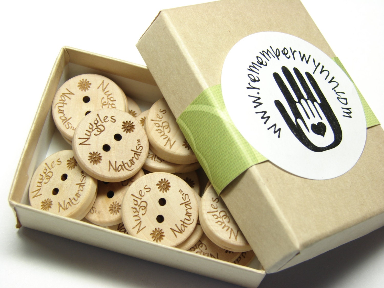 3/4 Inch Custom Engraved Buttons With Your Shop Name or Logo