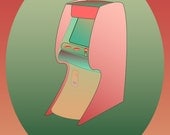 Arcade Cabinet original illustration, 16"x20"
