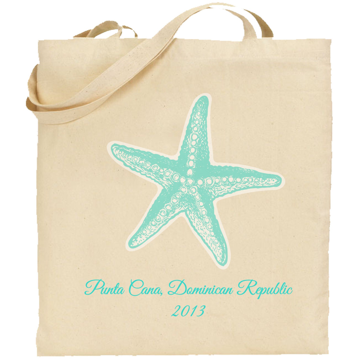 10 Wedding Welcome Tote Bags - Starfish