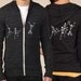 Skeleton Hoodie, Women's hoodie, Dancing Skeletons Black Eco-Heather Jersey Zip Hoodie