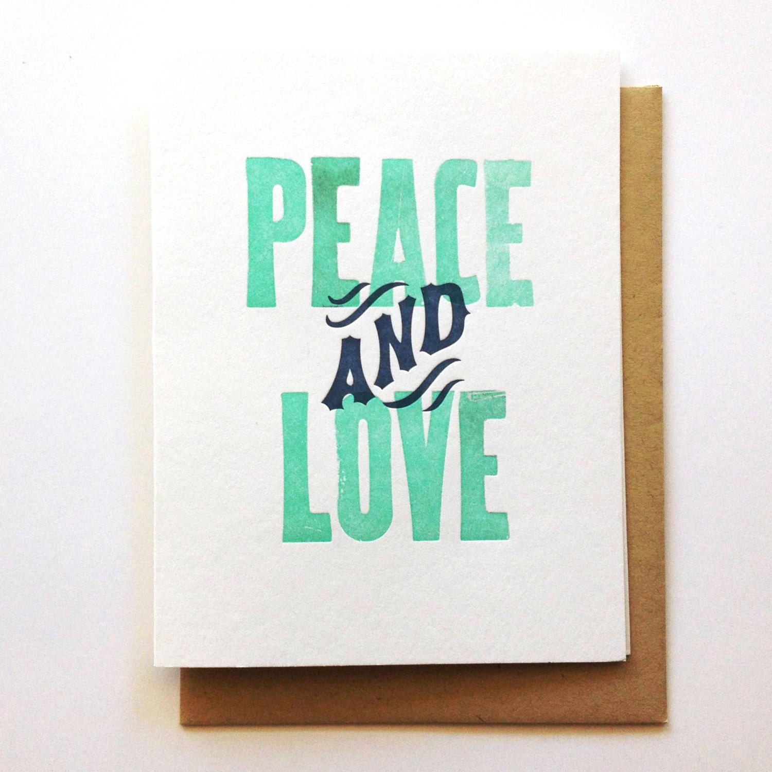 Peace and Love Letterpress Card