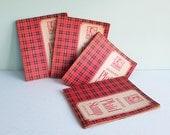Four Unused 1968 MacDonald Plaid Stamp Saver Books