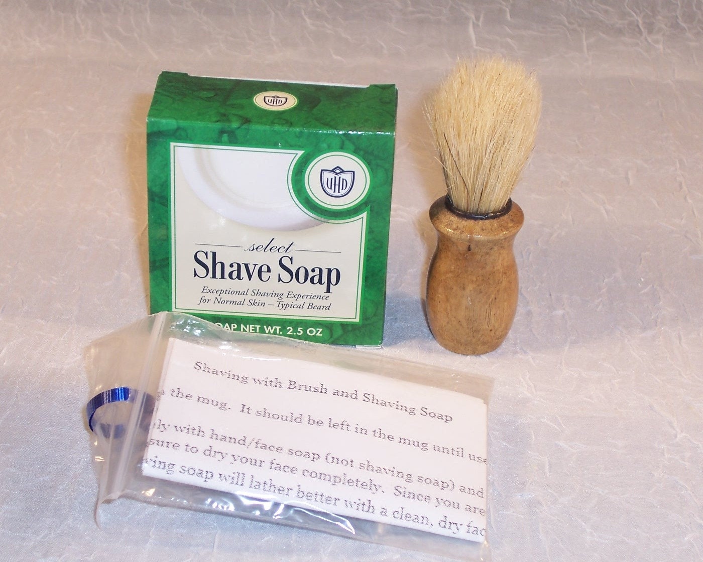 Shaving Soap disk and Bristle Brush for Ceramic Shaving Mug