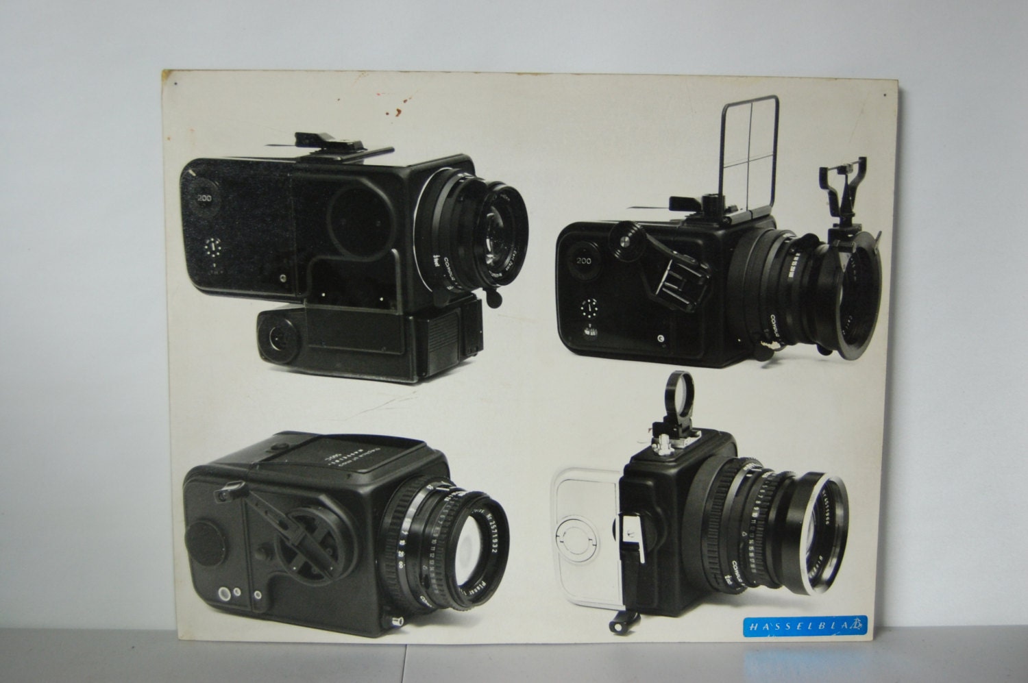 Vintage Hasselblad 500 Camera Store Display Paper on Metal NASA Specs