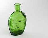 Green Vintage Glass Bottle- Benjamin Franklin Glass House Wheaton Millville New Jersey