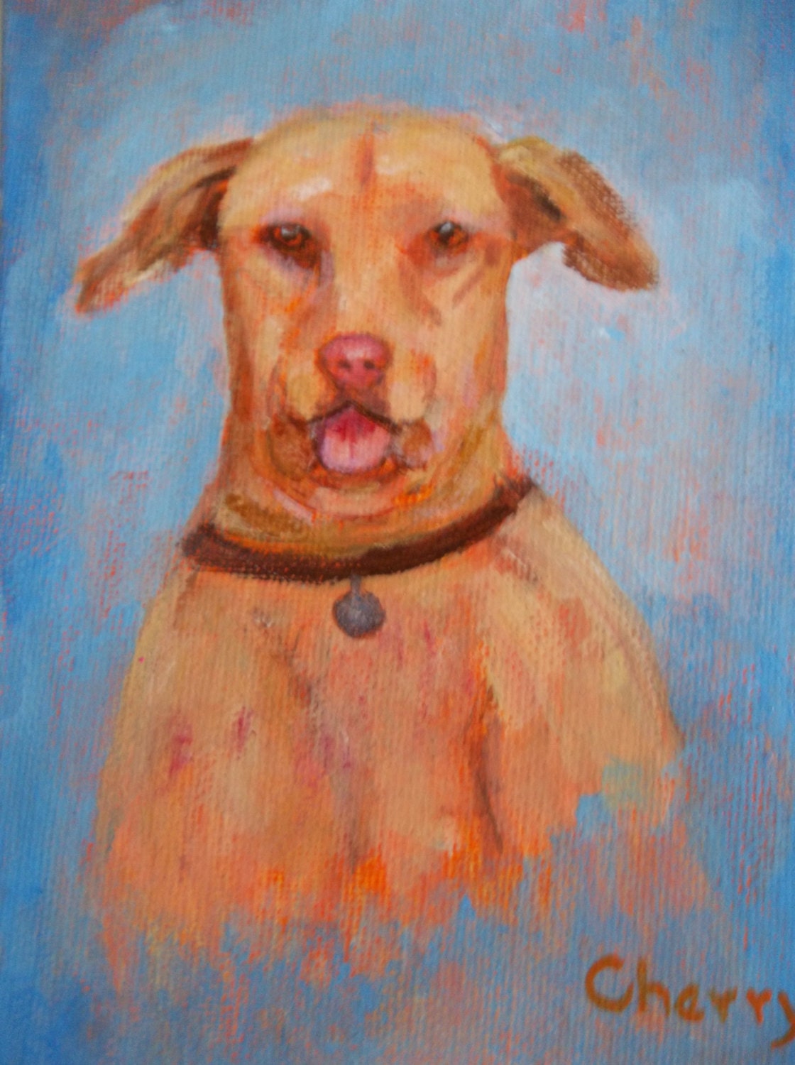 Acrylic Painting Of Dog