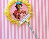 Sweet Horse Paper Lollipop Cake Topper