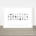 font alphabet - large typography alphabet art print poster