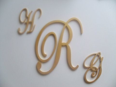 Monogram  - Wedding Decor - Nursery Decoration - Wood Wall Letters