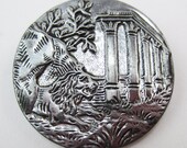 antique buttons - Guardian Lion