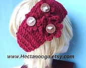 CROCHET Pattern. headband num 354.... Elise Winter White Crochet Headband.... make it any size