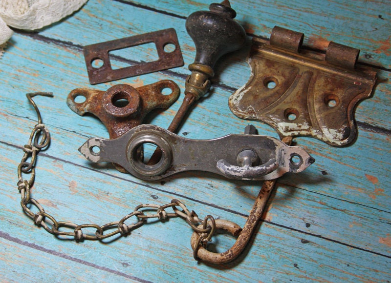 HARDWARE Rusty Salvage Altered Art Supply Lot