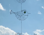 Three Wire Bird Sculptures