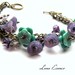 Lavender Bracelet Flower Aqua Charm