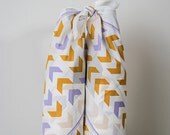 Follow the Arrow - Mustard and Purple - Fabric Gift Wrap - Furoshiki