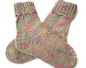 Socks - Hand Knit Women's Multi-Color Pastel Socks