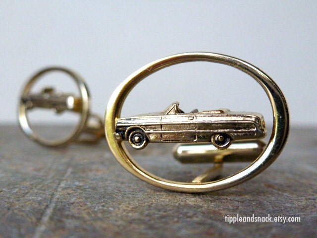 Vintage Convertible Car Cufflinks