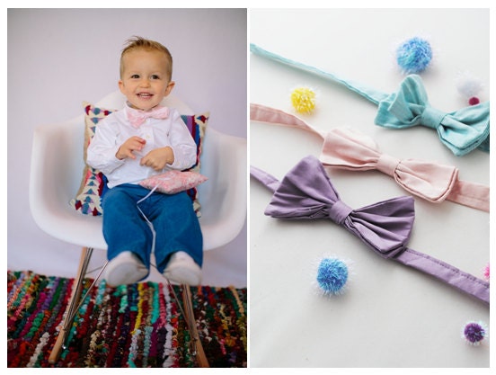 Childrens silk bow tie, Custom kids necktie, ring bearer tie, little boys bowtie, groomsmen gift, toddler necktie