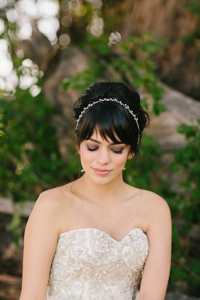 Linnea Bridal Headband, Delicate Rhinestones, Boho Halo, Crown, Wedding Headpiece, Bridal Hair Piece, Ships in 1 Month