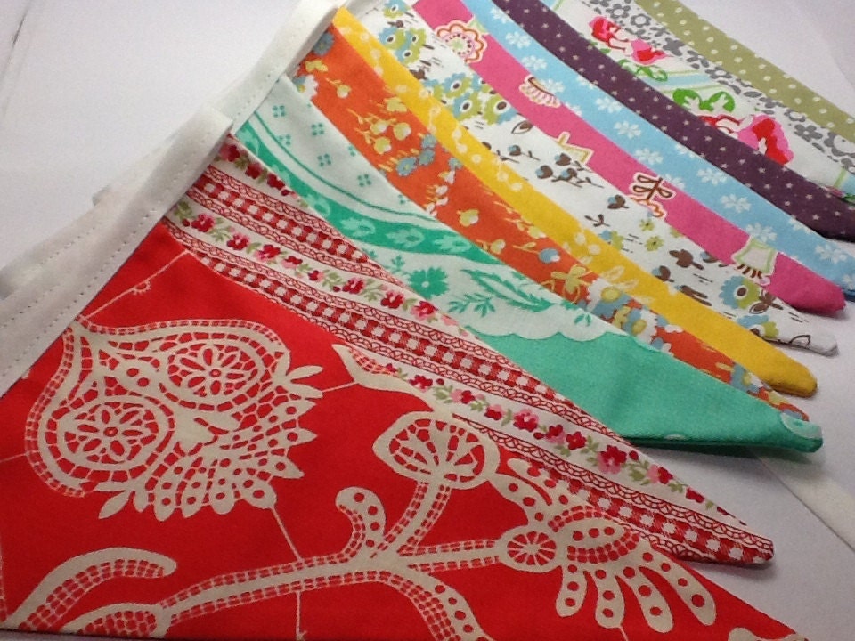 Bunting / Flag / Garland - Bright Summer Shades - 2.5m or 98" long
