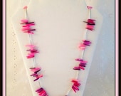 Pink and Silver Shell Necklace