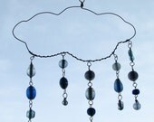 Little Rain Cloud - Beaded Suncatcher, Window Charm, Wire Ornament