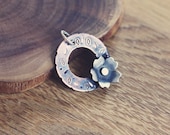 Charm - fall - wreath - copper - silver - cherry blossom - sakura - etsymetal team