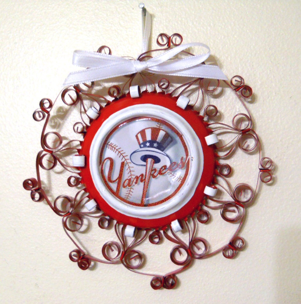 New York Yankees Quilled Aluminum Can Ornament